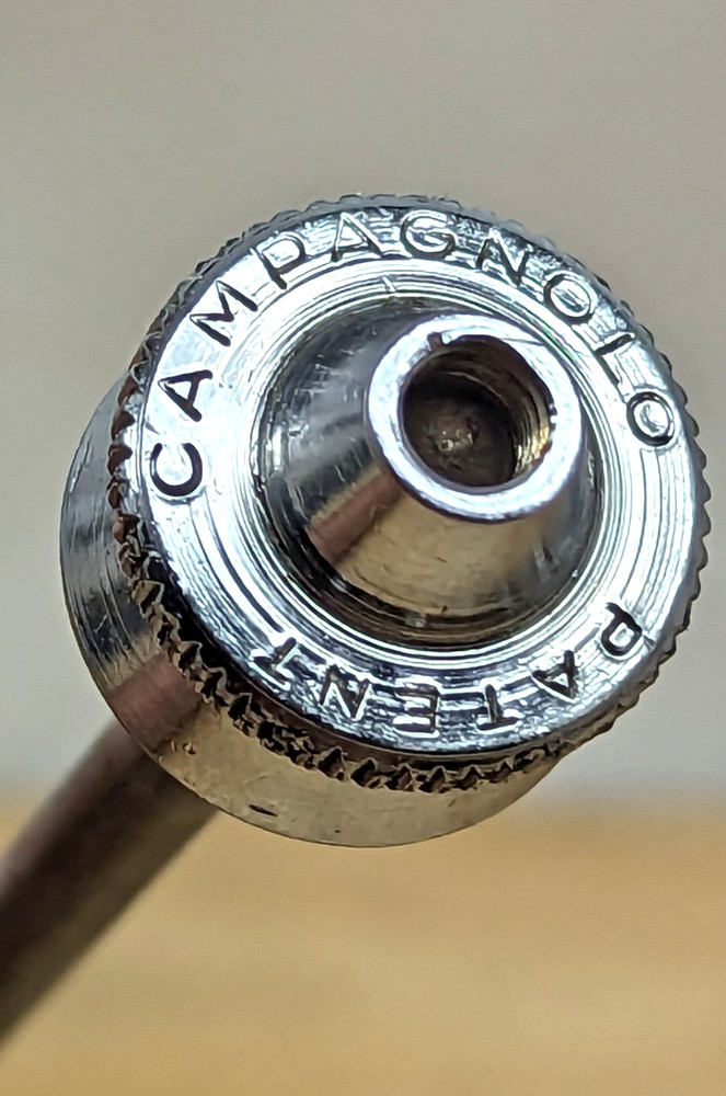 Vintage Campagnolo rear quick release skewer chrome