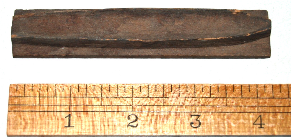 Antique Rustic Single Cigar Making Sizing Wood Mold 4-1/4" long