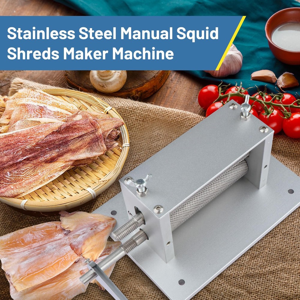Dried Squid Embossing Machine, Practical Hand Crank Manual Embossing Rolling ...