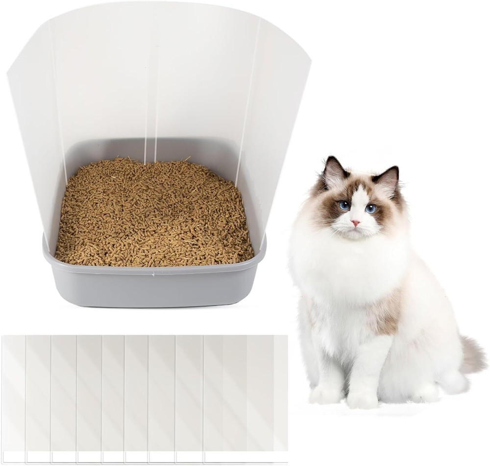9 Pcs Cat Litter Box Pee Shields ，Litter Box Shield Easy to Clean，Suitable fo...