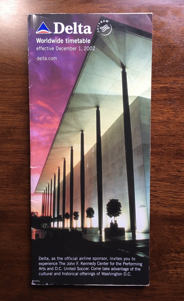 December 2002 Delta Air Lines Worldwide Timetable Schedule