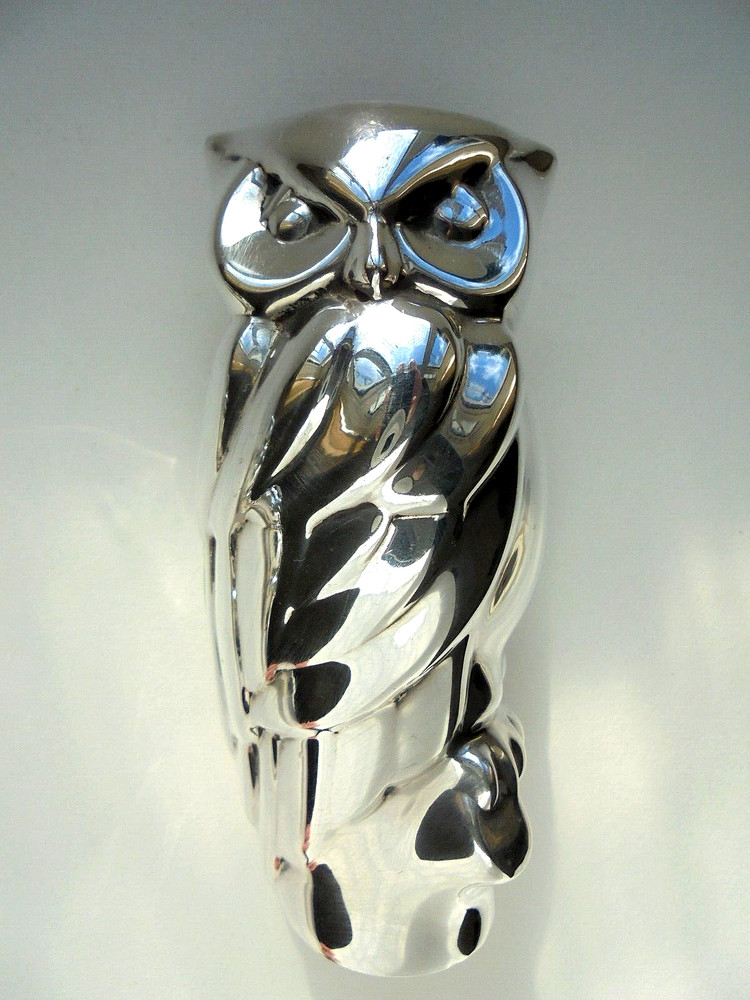 Rare Tiffany & Co Silver Owl Candlesticks