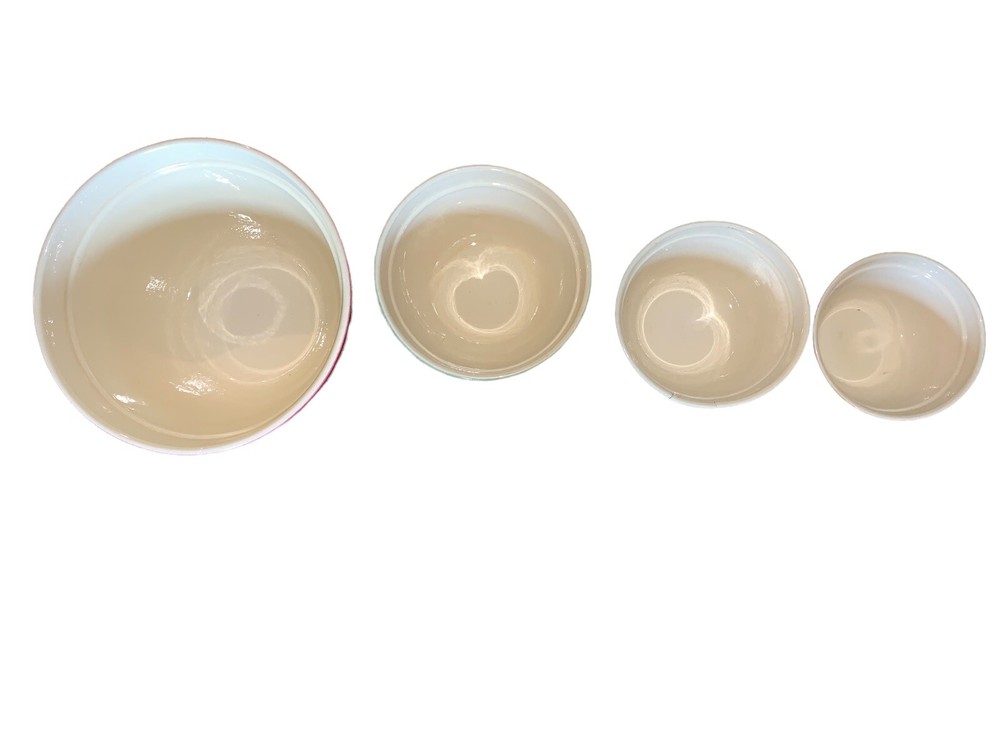 Crate & Barrel Retired Ceramic Nesting Mixing Bowls Set of 4 Read Description