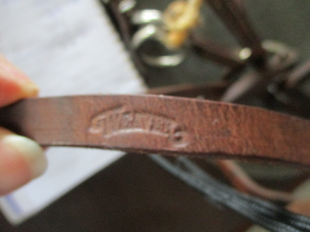 WEAVER LEATHER SIDE PULL, BITLESS BRIDLE HORSE SIZE