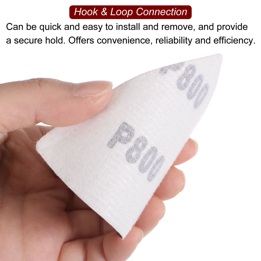 100pcs Triangular Hook & Circle Glass Cards 800 Grits 3-1/8"