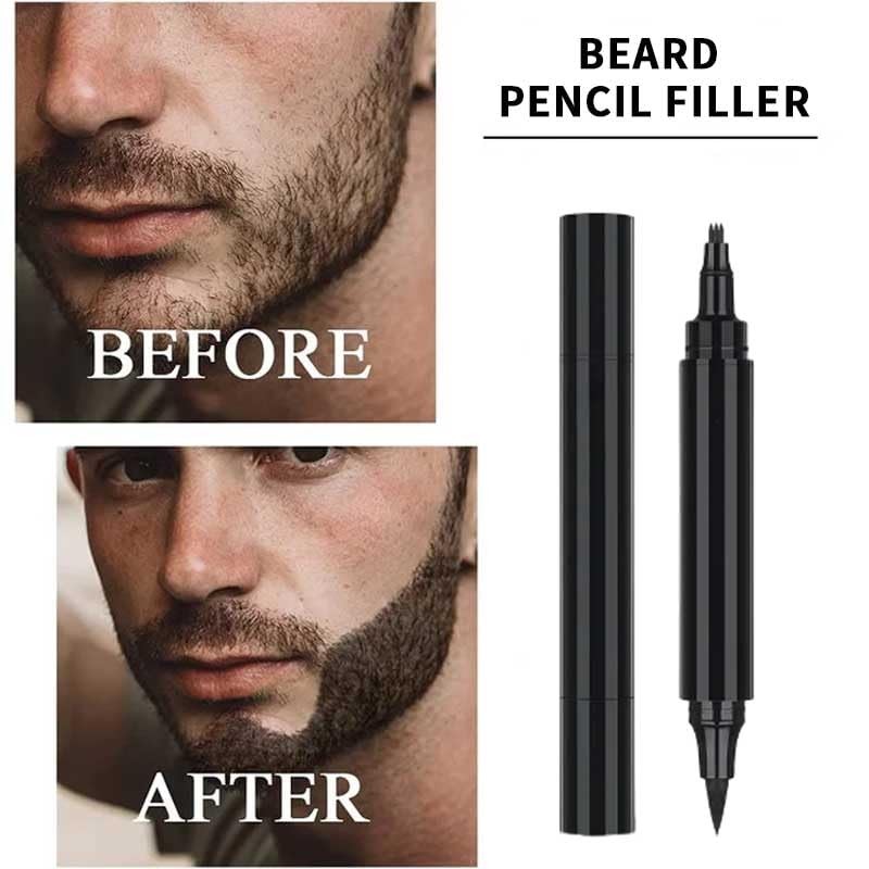 Beard Pencil Filler for Man Micro-Fork Tip Seamless Application black