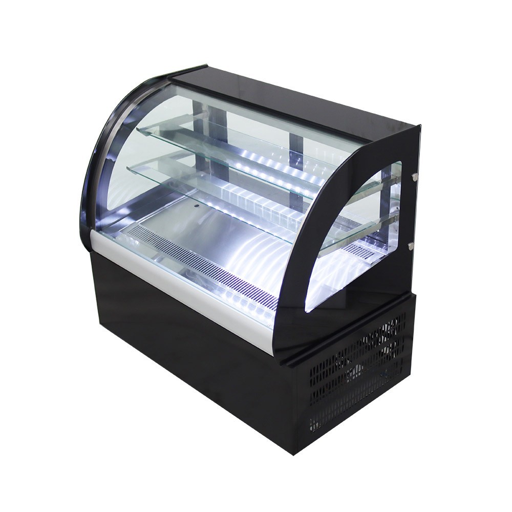 220V 3 Layers White LED Lighting Refrigerated Cake Display Cabinet Showcase