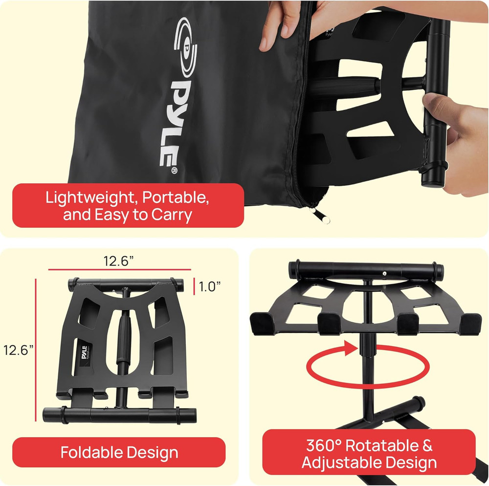 Portable Folding Laptop Stand - Standing Table with Adjustable Angle, Foldabl...