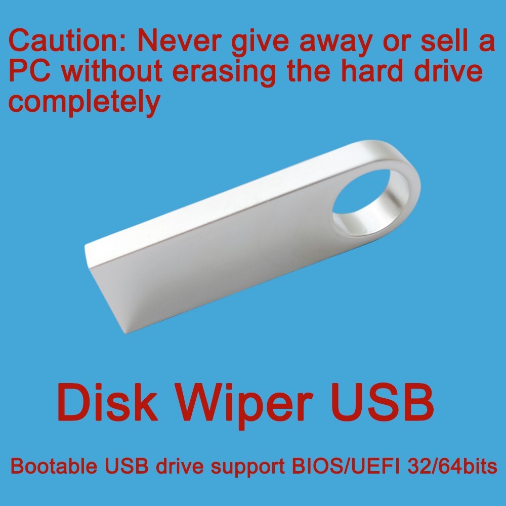 Hard Drive Data Eraser Destroyer Bootable USB Flash Drive Stick Wipe HDD Disk