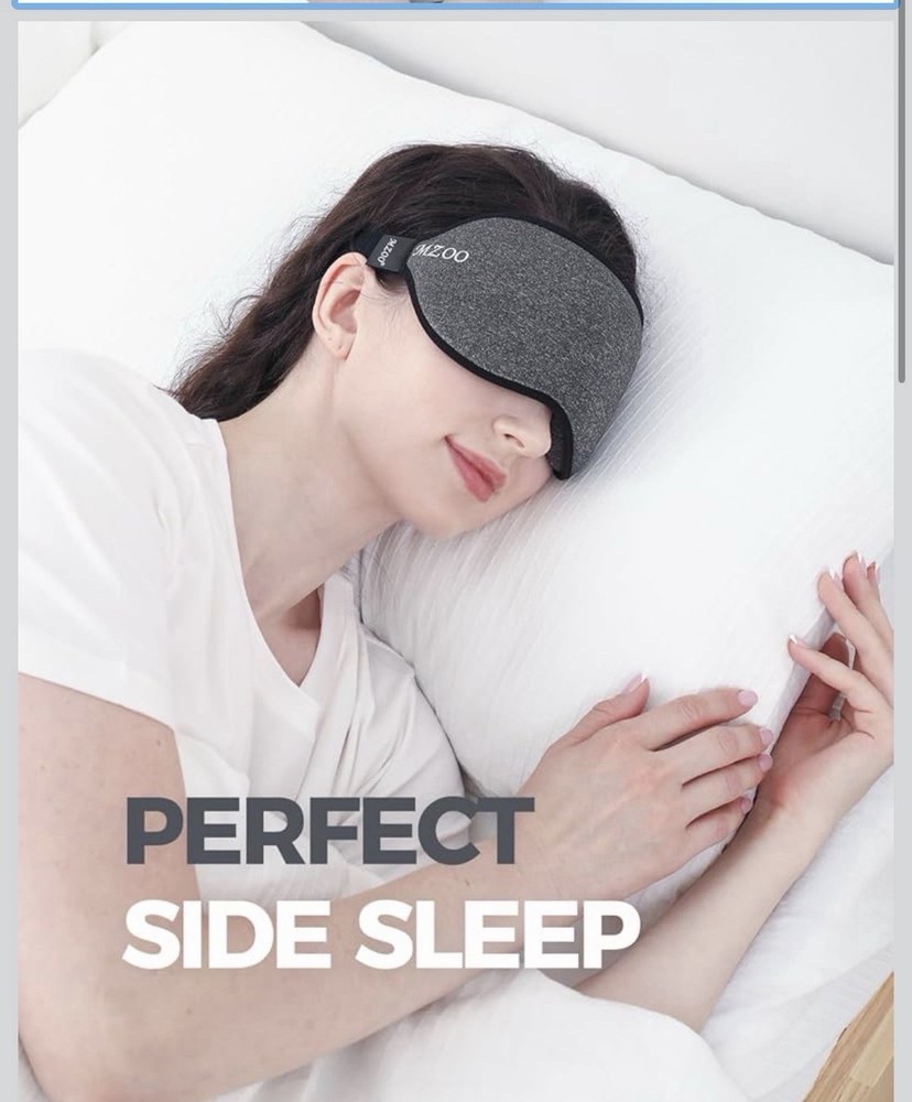 MZOO Luxury Sleep Mask for Back, Side Sleeper, Complete Light Blocking Sleeping