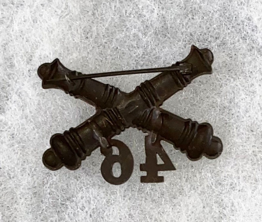 Pre-WWI 46th Coast Artillery Hat/ Collar Device