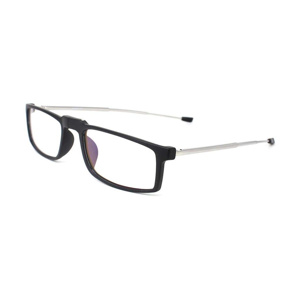 DBEFTLI Folding Reading Glasses - Foldable 2 Count (Pack of 1), (Black,black)