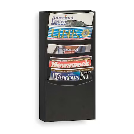Durham Mfg 403-08 Literature Rack, Compartment 5, Blk