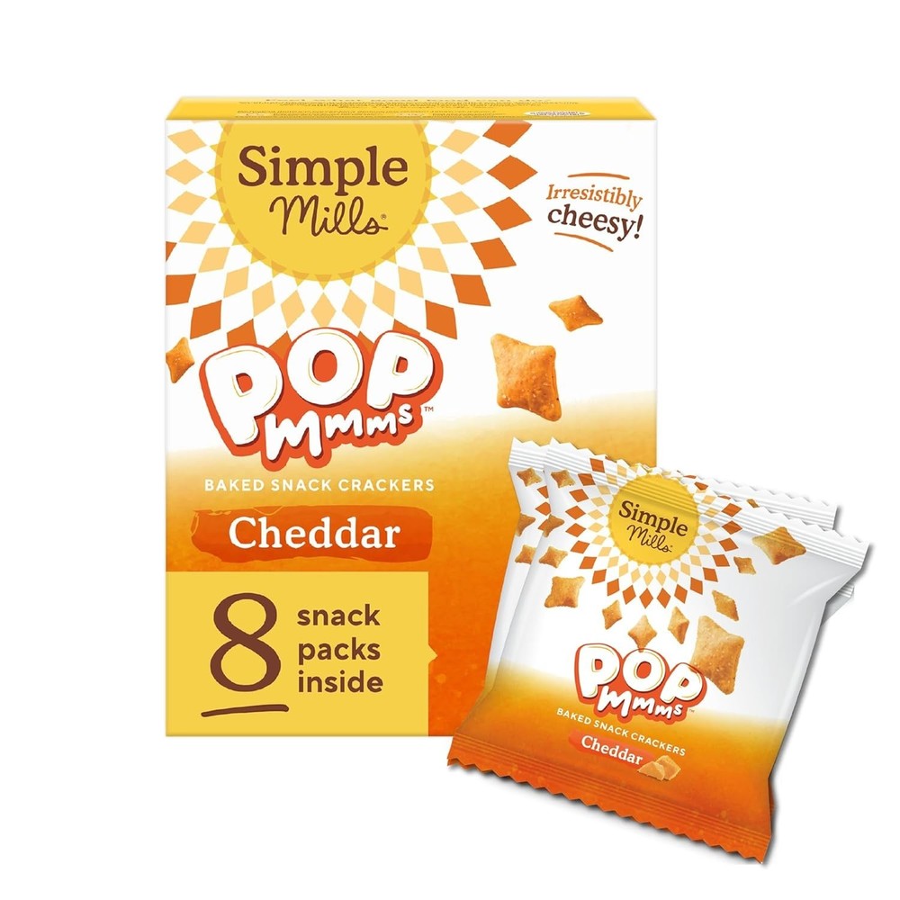 Delicious Cheddar Pop Mmms for Kids - 8 Individually Packed, Nutritious Snack