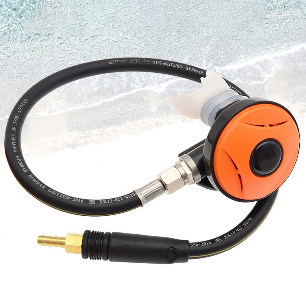 Second Stage Regulator with Hose for Scuba Diving Non-adjustable Build