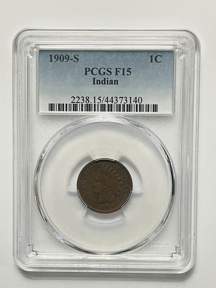 1909-S Indian Head Cent PCGS F15