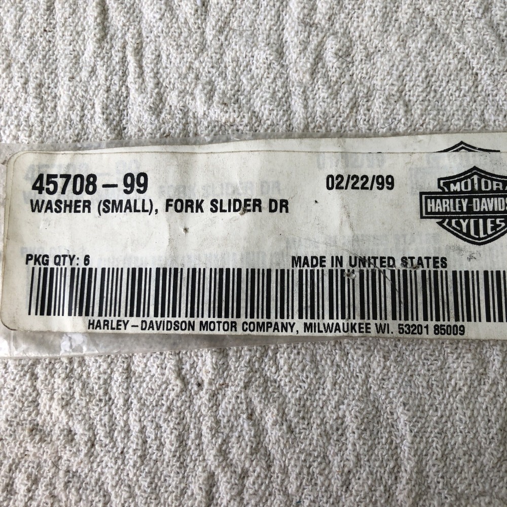 Genuine Harley Davidson Washer(small), Fork Slider 45708-99 New