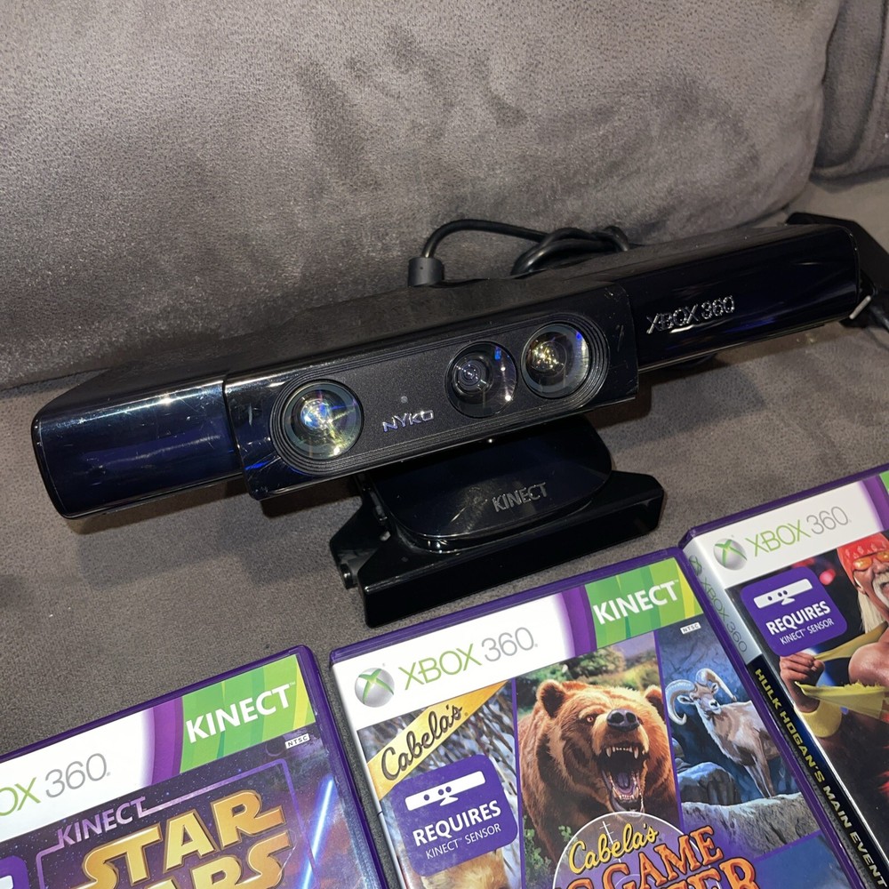 Microsoft Xbox 360 Kinect With Lot Of 6 Kinect Games !