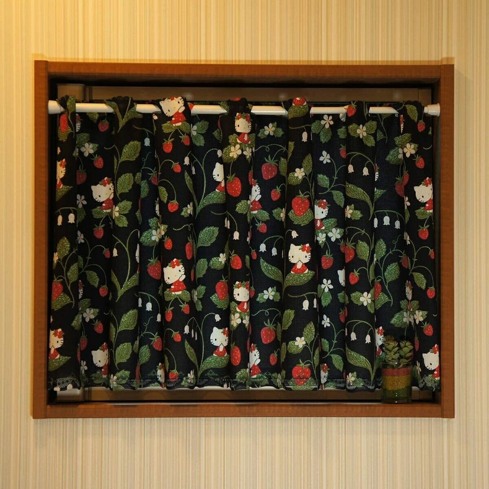 Hello Kitty polyester half cafe curtain home kitchen window decor