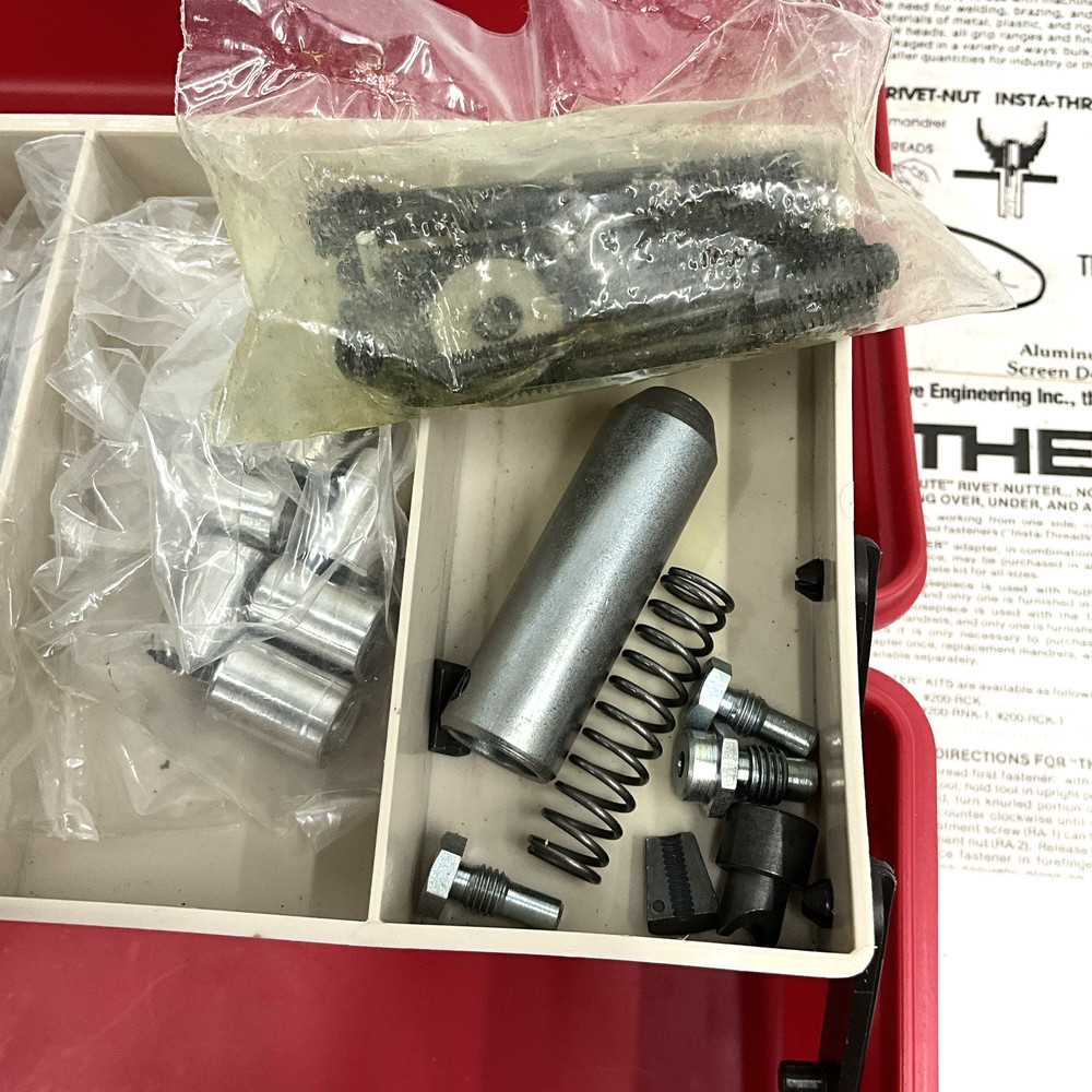 Creative Engineering The Nutter Rivet Nut Gun Tool Set w/ Extras & Case UNTESTED