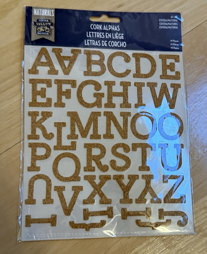 Cork Stick Letters 79 Pieces