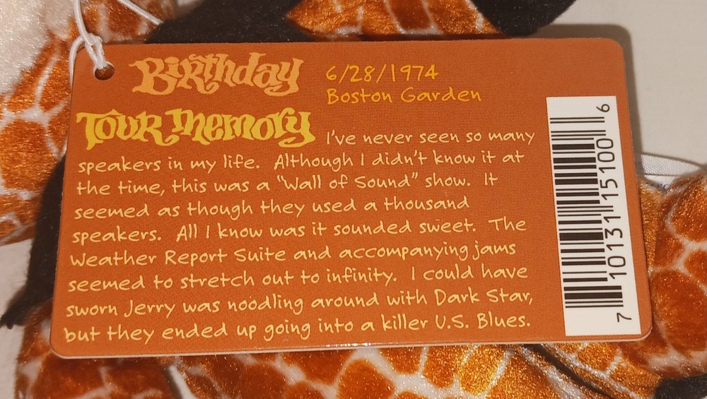 Grateful Dead Bean Bear STRETCH 2005 Edition 14