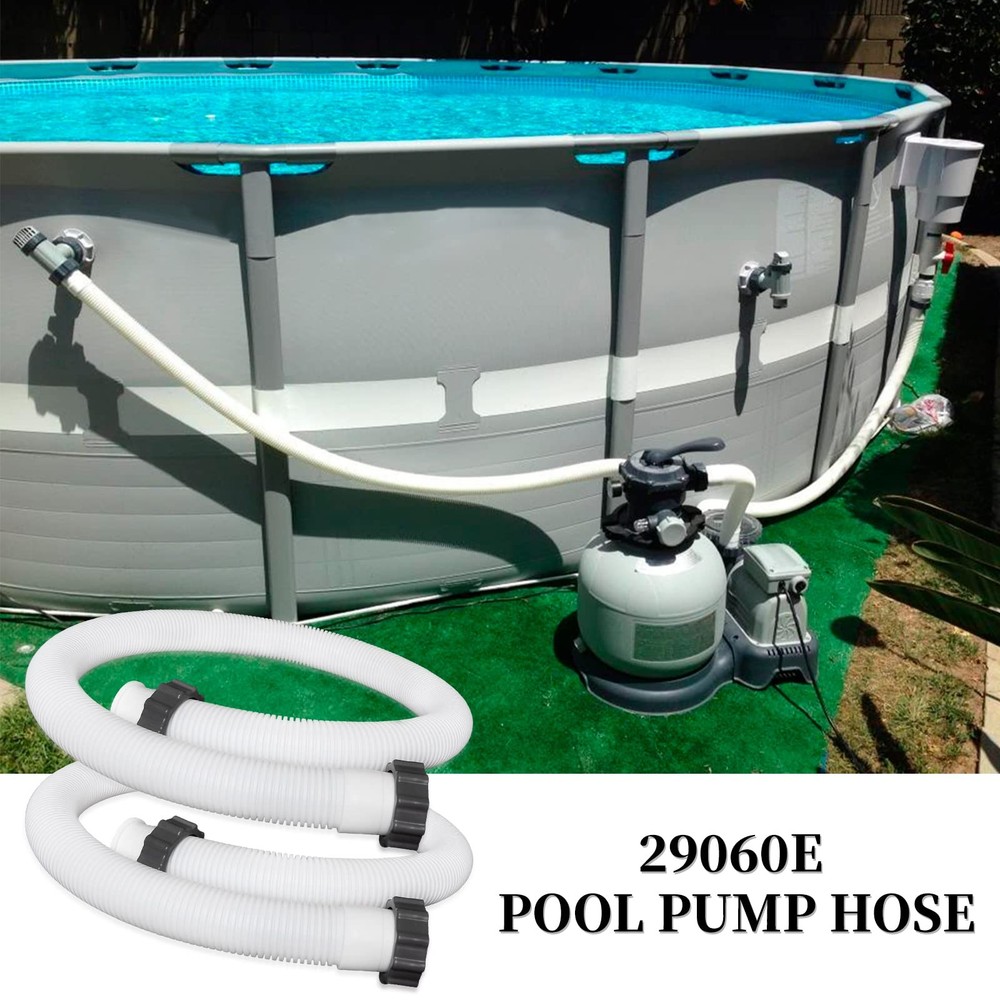 29060E Pool Pump Replacement Hoses for Above Ground White 2-Pack 1.5"x59"