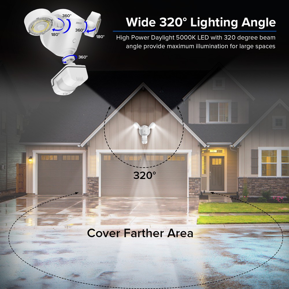 SANSI 10,000LM Security Light Outdoor Motion Sensor LED Wall Mounted Floodlight