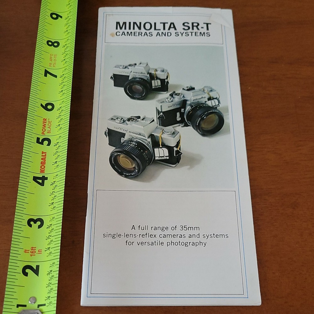 MINOLTA SYSTEMS 35MM CAMERA BROCHURE OLD VINTAGE