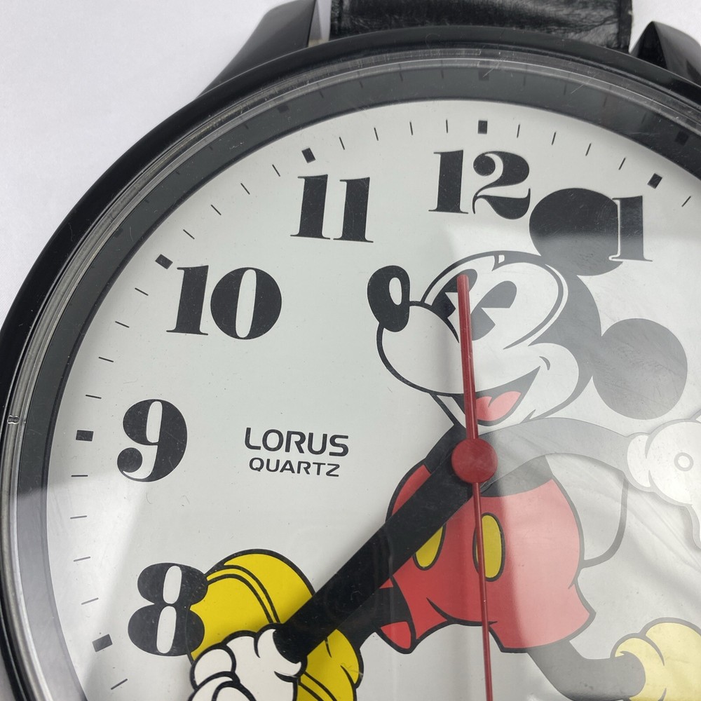 Mickey Wall Watch Clock Lorus Seiko Decorative Strap & Buckle Disney Tested