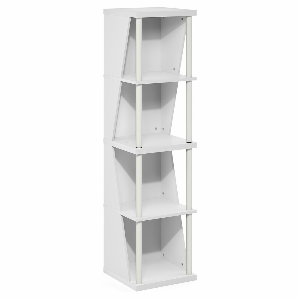 Furinno FLEXI 4-Cube Corner DIY Stackable Separable Display Bookcase White