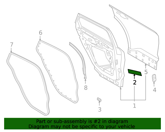 Genuine Ford Door Shell Insulator EJ7Z-78203A16-A