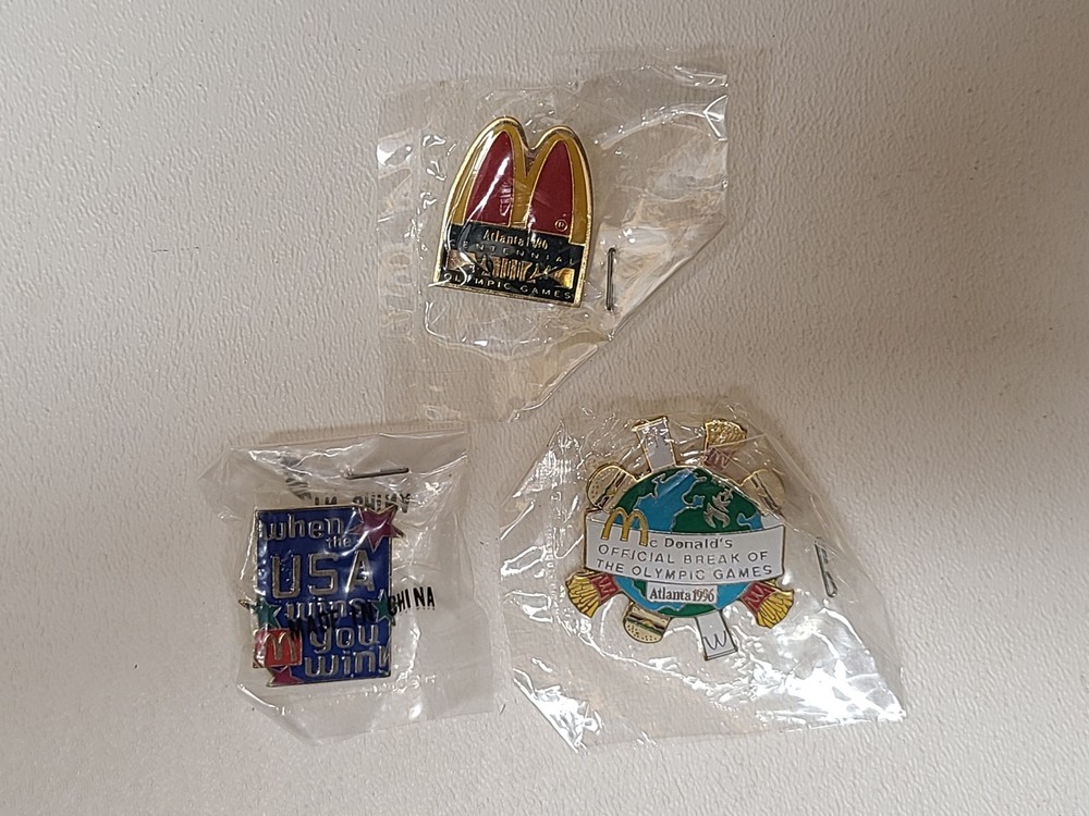 McDonald's 3 Olympic Crew Label Pins