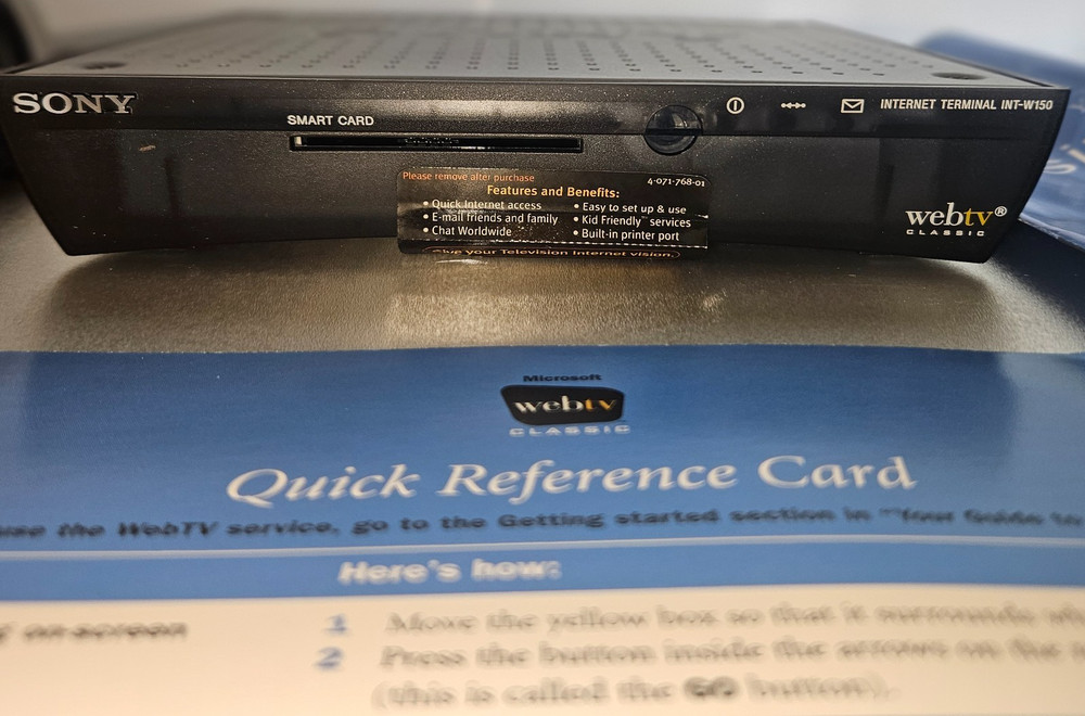 Sony Webtv Internet Terminal Int-W150 Open Box. Powers On. Otherwise Untested.