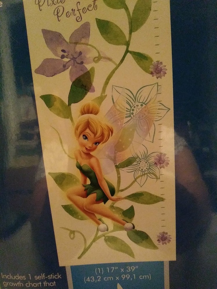 Disney Tinkerbell Pixie Perfect Self Stick Growth Chart Wall Decal