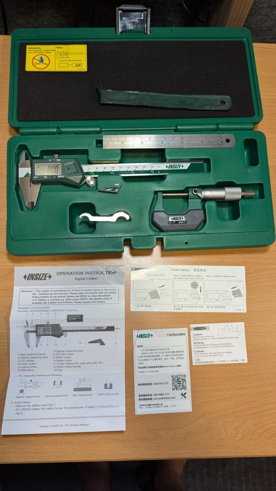 Insize 3-Piece Measuring Tool Set Code 5003-1E (Gene Haas Foundation)
