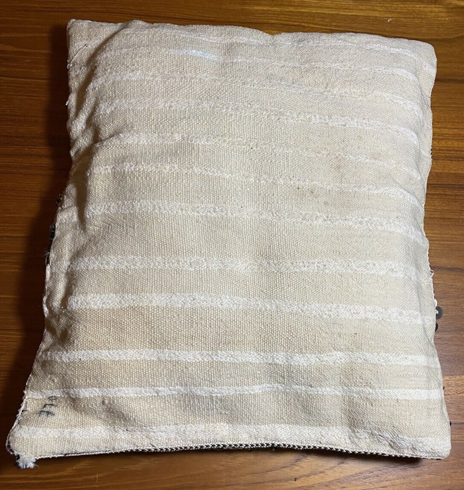 Moroccan Vintage Handmade Pillow Berber Wedding Blanket Sequins