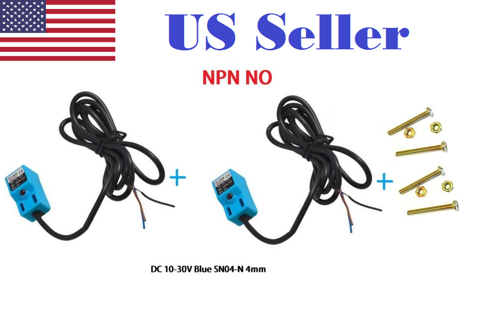 2 PCs NPN Inductive Proximity Sensor Detection Switch  NO DC 10-30V  SN04-N 4mm
