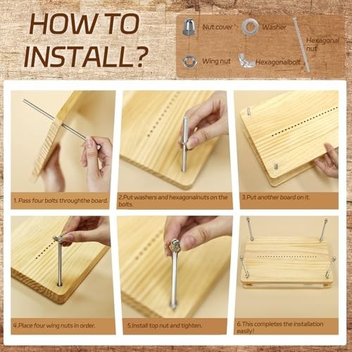 Complete Book Binding Kit 52 Pcs - DIY Bookmaking Tools, Press, Bone Folder, Wax