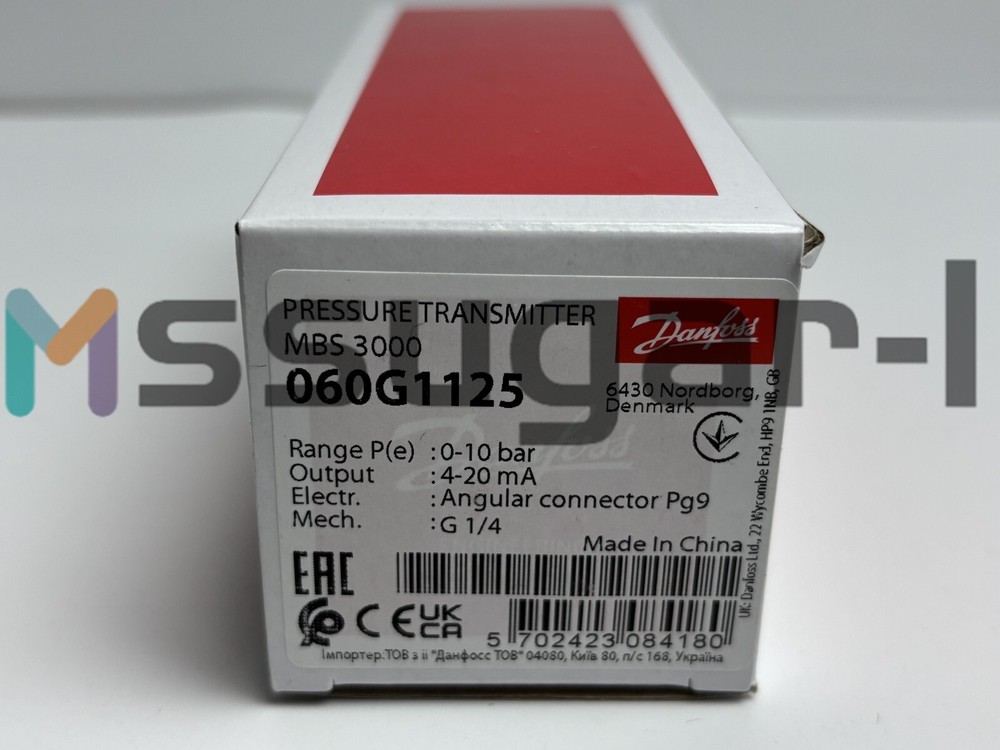 1pcs Danfoss PRESSURE TRANSMITTER MBS3000 060G1125