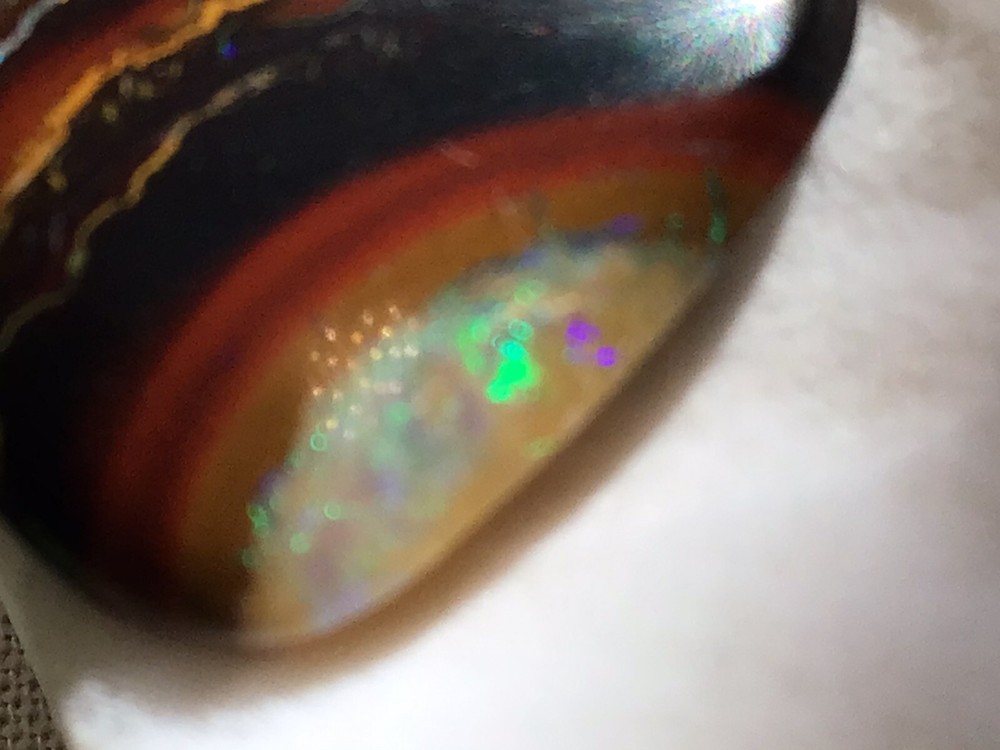 All Natural Solid Australian Boulder Opal, 11.90 carats, double-sided