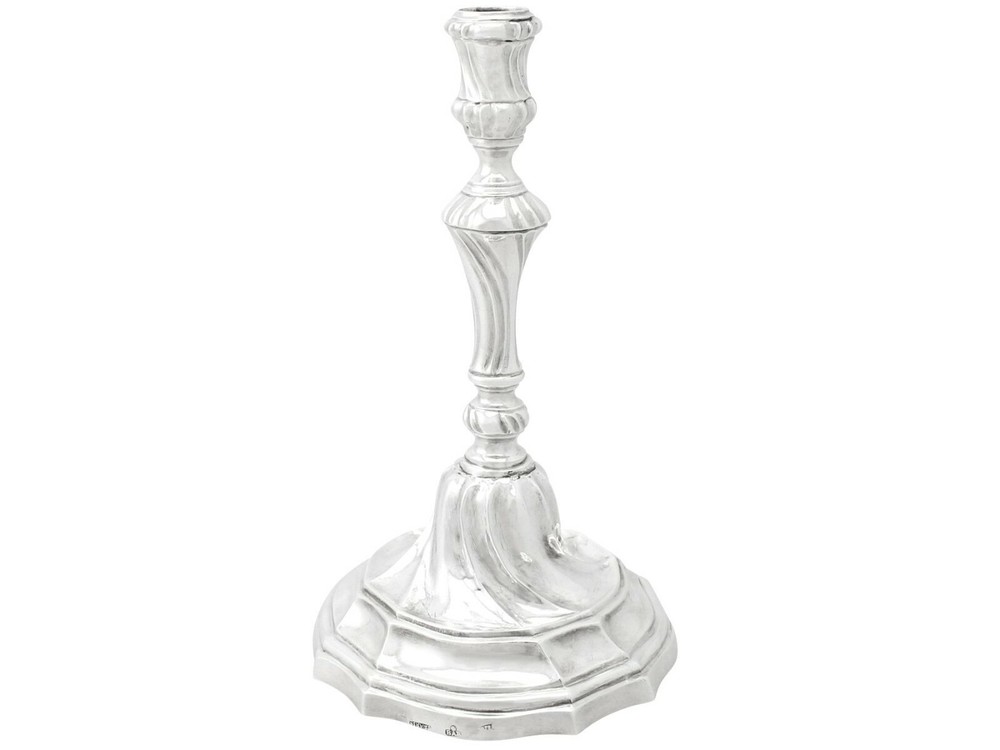 Antique Spanish Silver Candlestick Circa 1820 409g