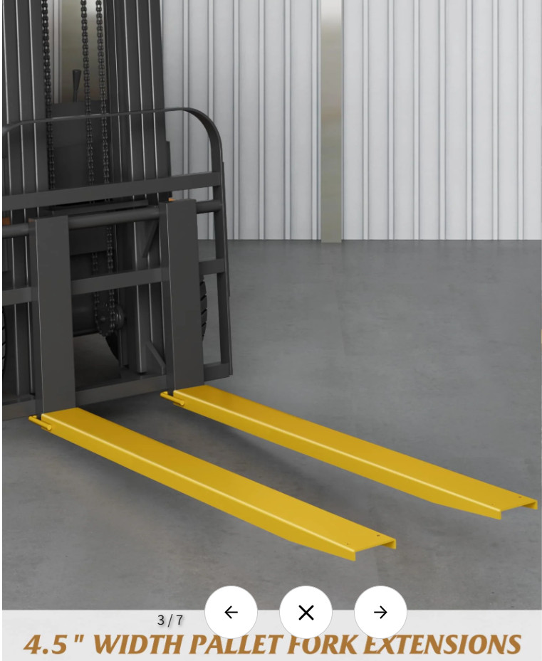 Garvee Pallet Forklift Extensions, 84" Fork Extensions 4.5" Width, Heavy Duty Fo
