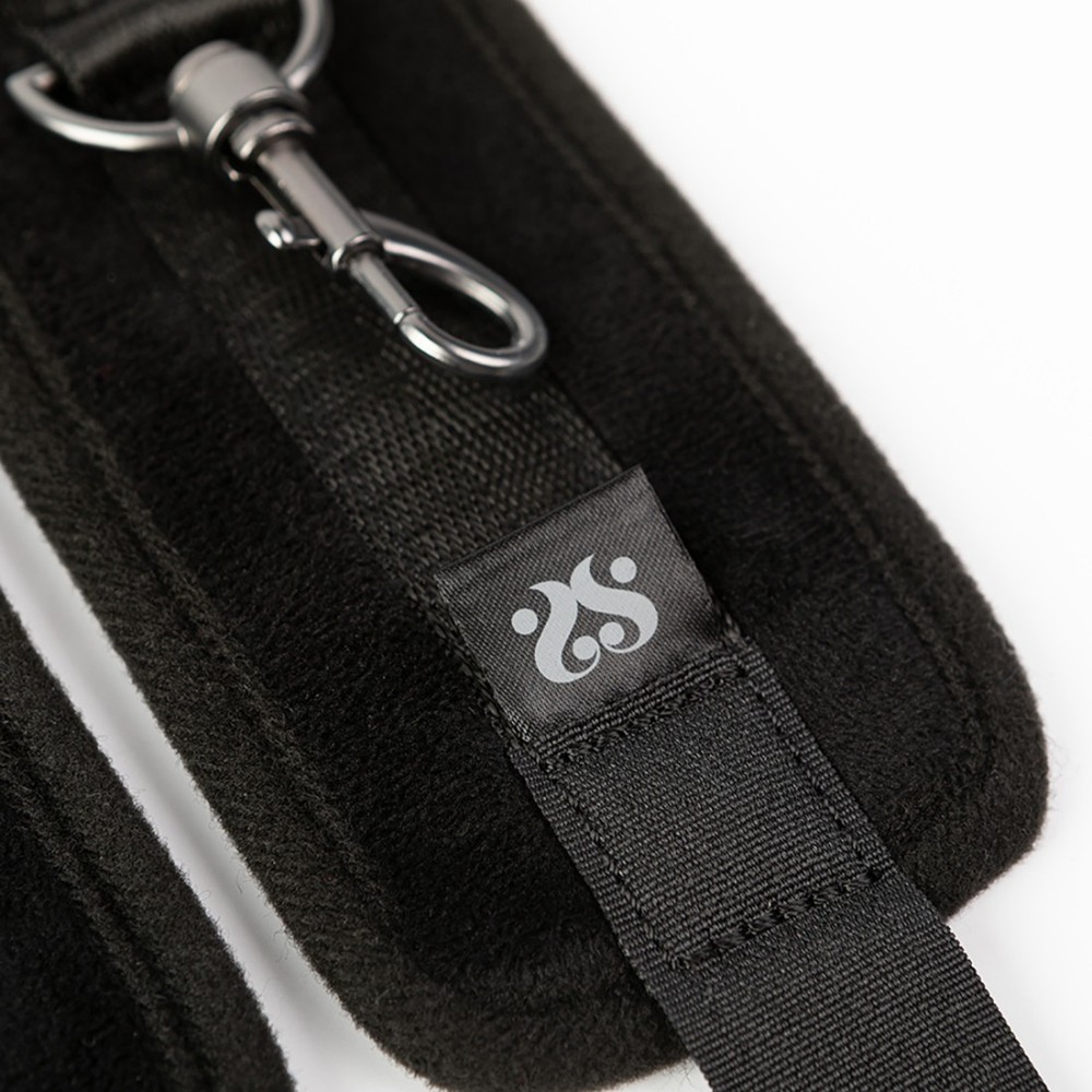 SEI MIO Velvet Wrist Restraints Adjustable Padded Handcuffs