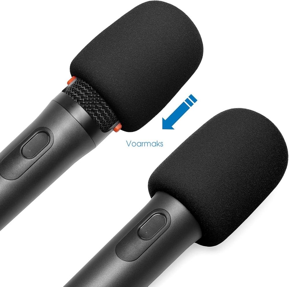 4-Pack Black Foam Mic Cover Windscreen for JBL PartyBox Mic 100 Wird Microphone