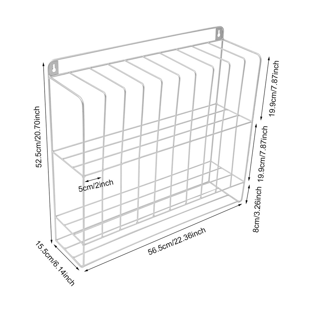 Wall Mounted Hair Dye Storage Rack - Durable Iron Organizer for Salons