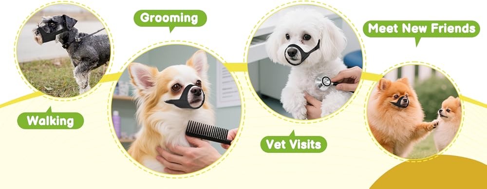 Short Snout Dog Muzzle for Small Medium Dogs, Soft & Sturdy