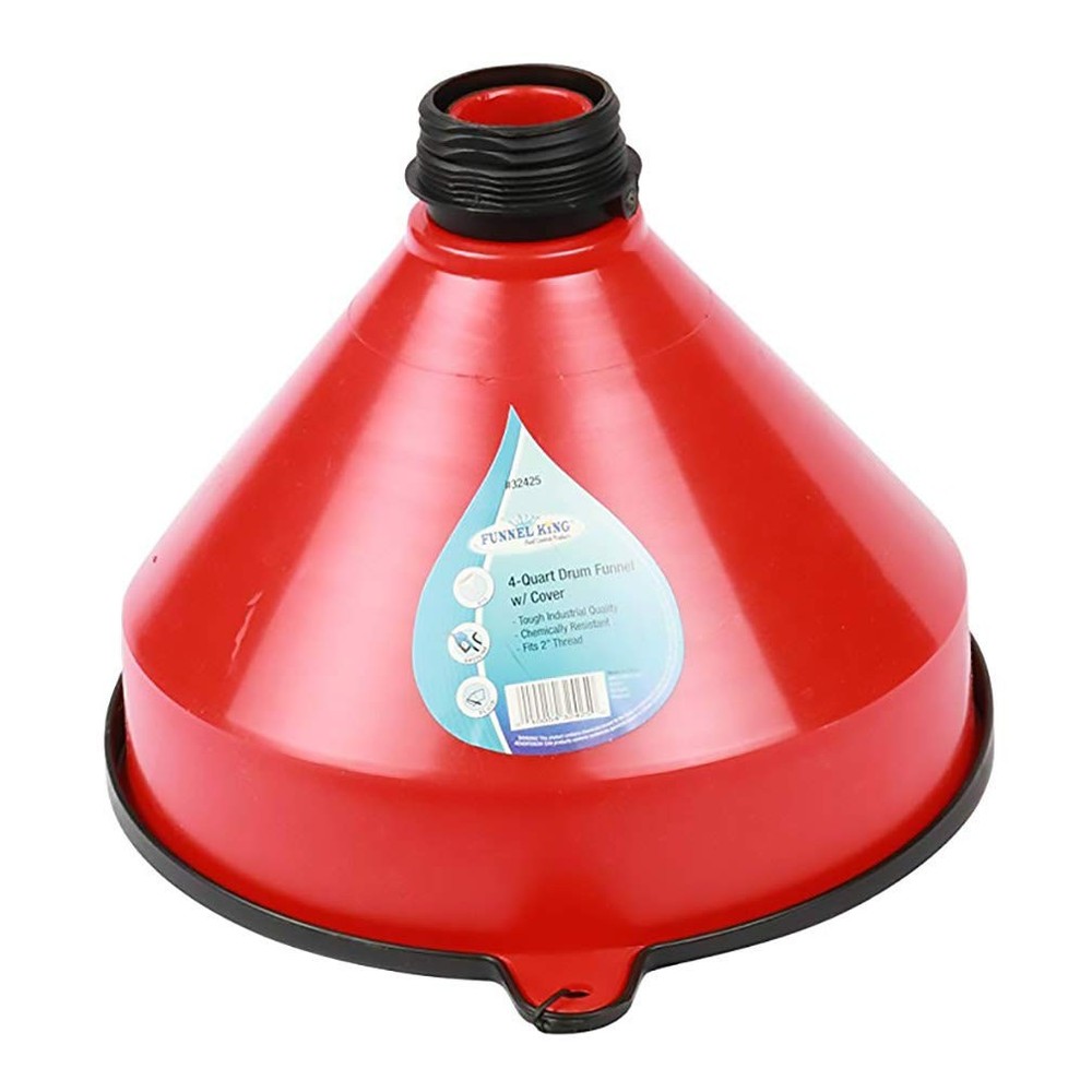 Wirthco Funnel King 4 Qt. Drum Funnel 32425 with 2" Threads & Lockable Lid