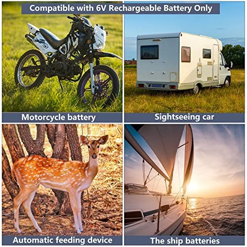 Solar Panel for Deer Feeder, Efficient Charger w/Adjustable Mounting Bracket 6V