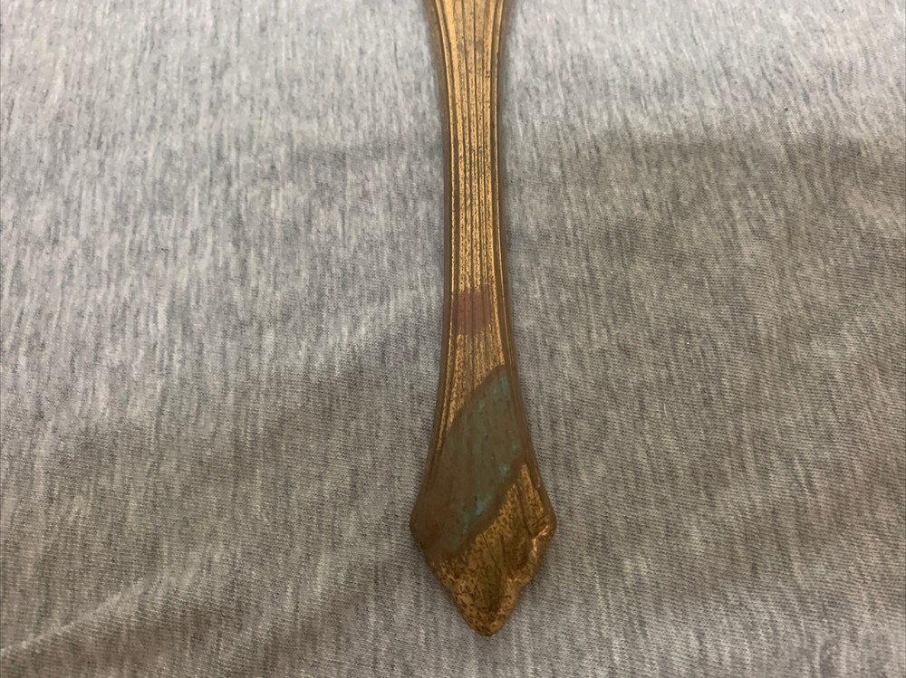 Antique S & B Bronze 12.5” Hand Mirror